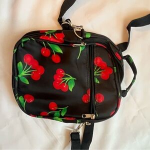 Cherry print sling bag